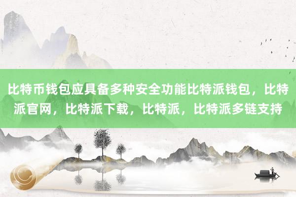 比特币钱包应具备多种安全功能比特派钱包，比特派官网，比特派下载，比特派，比特派多链支持