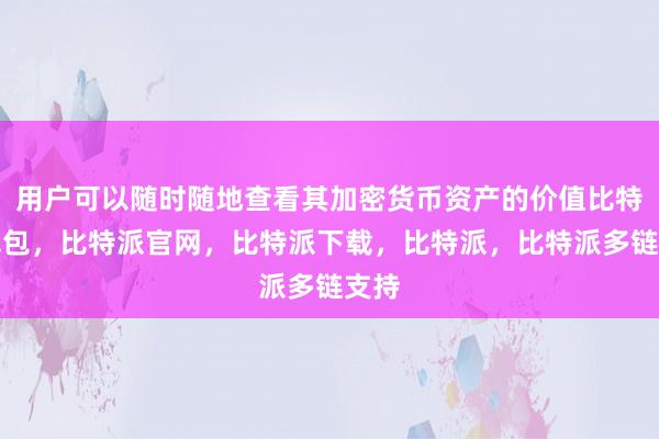 用户可以随时随地查看其加密货币资产的价值比特派钱包，比特派官网，比特派下载，比特派，比特派多链支持