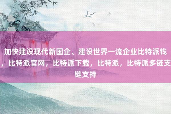 加快建设现代新国企、建设世界一流企业比特派钱包，比特派官网，比特派下载，比特派，比特派多链支持