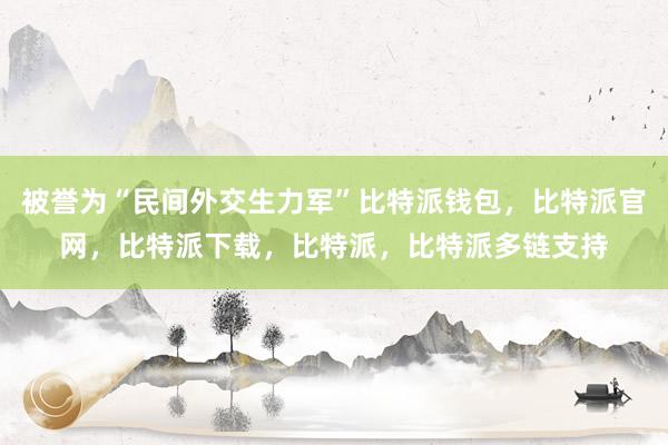 被誉为“民间外交生力军”比特派钱包，比特派官网，比特派下载，比特派，比特派多链支持