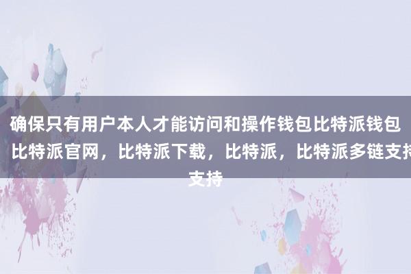 确保只有用户本人才能访问和操作钱包比特派钱包，比特派官网，比特派下载，比特派，比特派多链支持