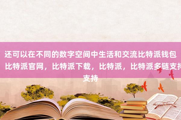 还可以在不同的数字空间中生活和交流比特派钱包，比特派官网，比特派下载，比特派，比特派多链支持