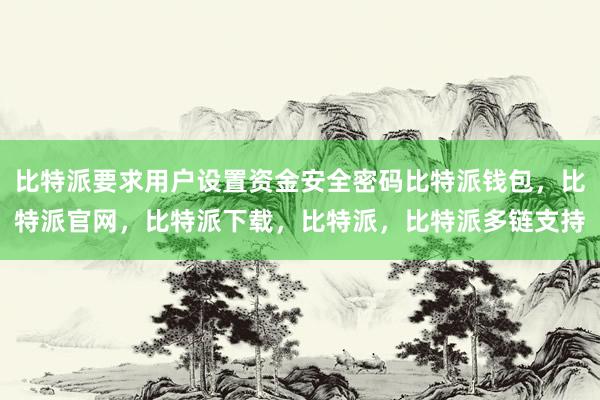 比特派要求用户设置资金安全密码比特派钱包，比特派官网，比特派下载，比特派，比特派多链支持