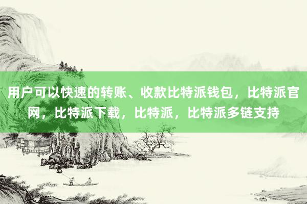 用户可以快速的转账、收款比特派钱包，比特派官网，比特派下载，比特派，比特派多链支持