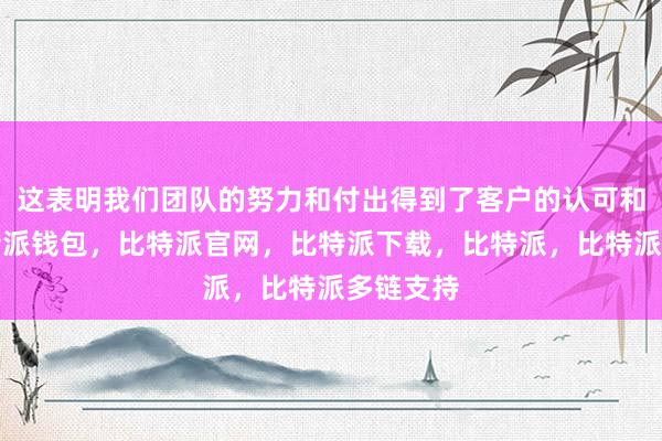 这表明我们团队的努力和付出得到了客户的认可和肯定比特派钱包，比特派官网，比特派下载，比特派，比特派多链支持