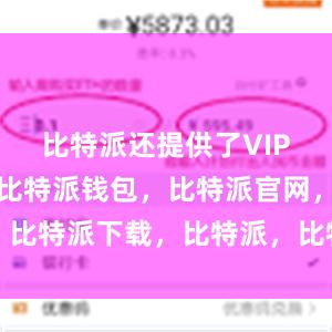 比特派还提供了VIP会员制度比特派钱包，比特派官网，比特派下载，比特派，比特派多链支持