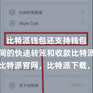 比特派钱包还支持钱包与钱包之间的快速转账和收款比特派钱包，比特派官网，比特派下载，比特派，比特派多链支持