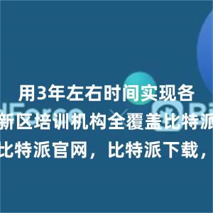 用3年左右时间实现各市、雄安新区培训机构全覆盖比特派钱包，比特派官网，比特派下载，比特派，比特派多链支持